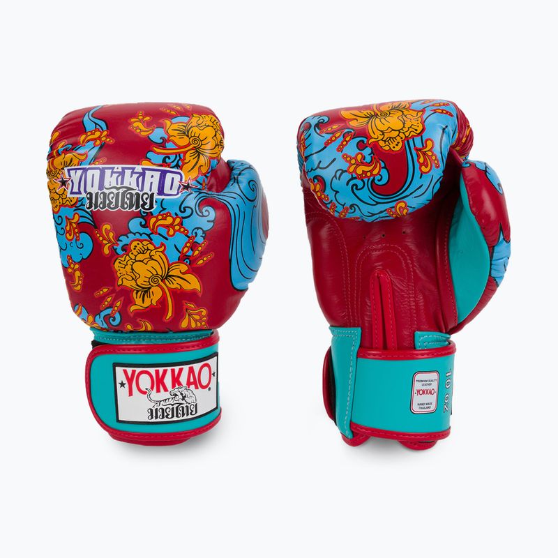 Рукавиці боксерські YOKKAO Hawaiian червоні FYGL-71-2 3