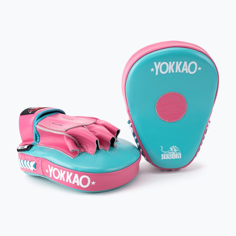 Лапи для тренувань тренерські YOKKAO Focus Mitts hot pink/island 2