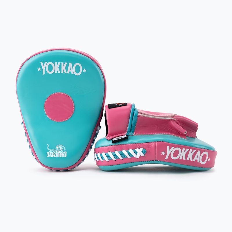 Лапи для тренувань тренерські YOKKAO Focus Mitts hot pink/island 3