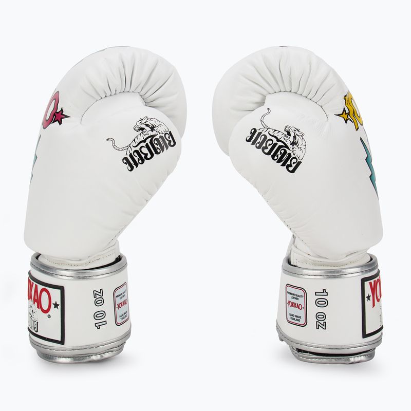 Рукавиці боксерські чоловічі YOKKAO Stadium white 4