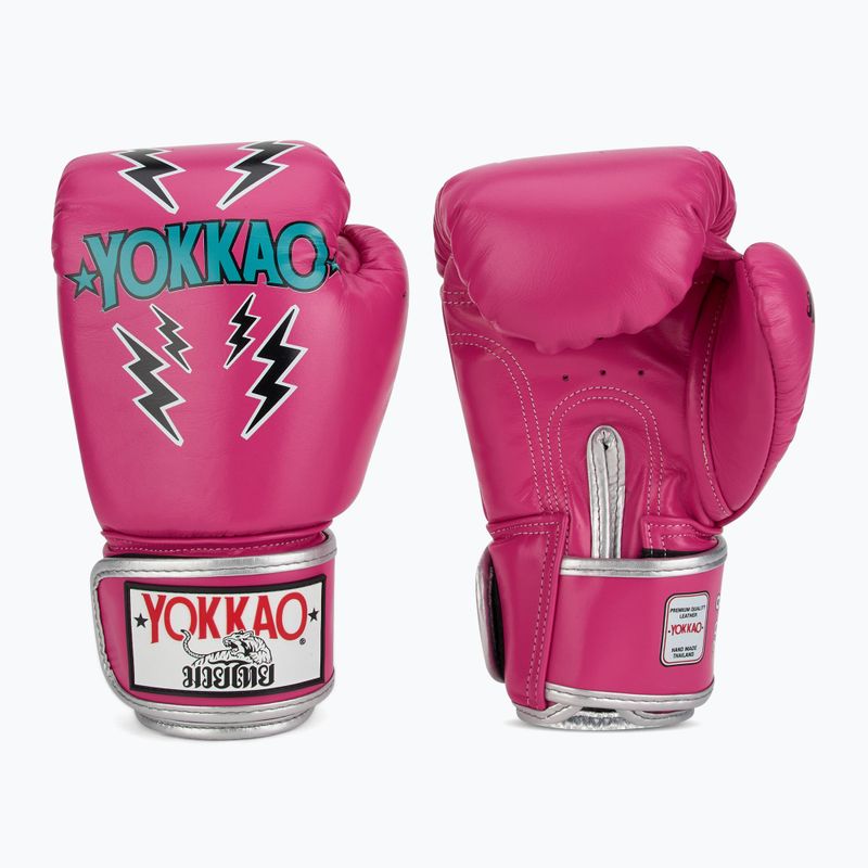 Рукавиці боксерські чоловічі YOKKAO Stadium fuchsia