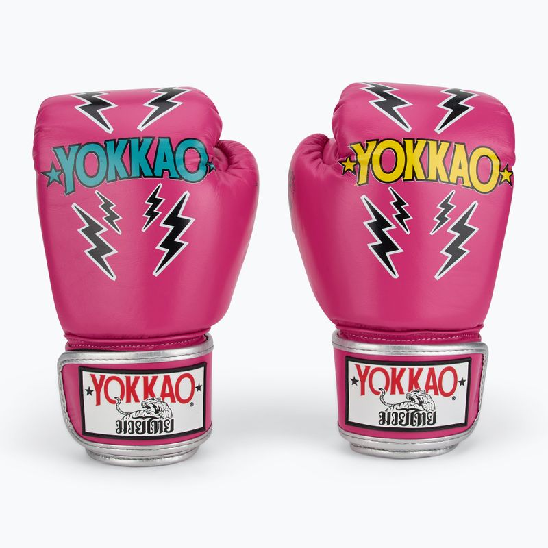 Рукавиці боксерські чоловічі YOKKAO Stadium fuchsia 2