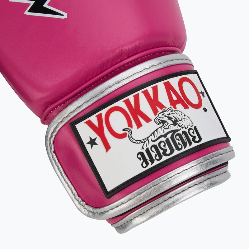 Рукавиці боксерські чоловічі YOKKAO Stadium fuchsia 6