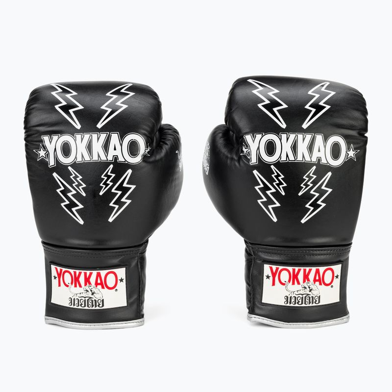 Рукавиці боксерські чоловічі YOKKAO Stadium Lace Up black 2