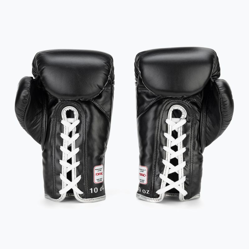 Рукавиці боксерські чоловічі YOKKAO Stadium Lace Up black 3