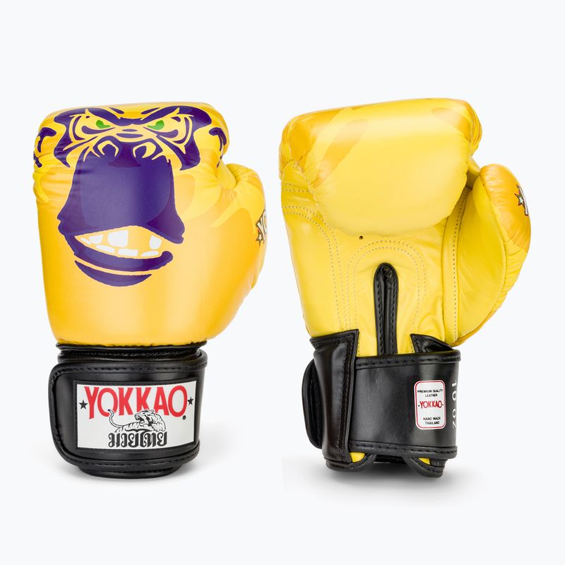 Рукавиці боксерські чоловічі YOKKAO Primate yellow