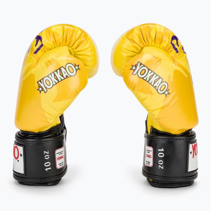 Рукавиці боксерські чоловічі YOKKAO Primate yellow 4
