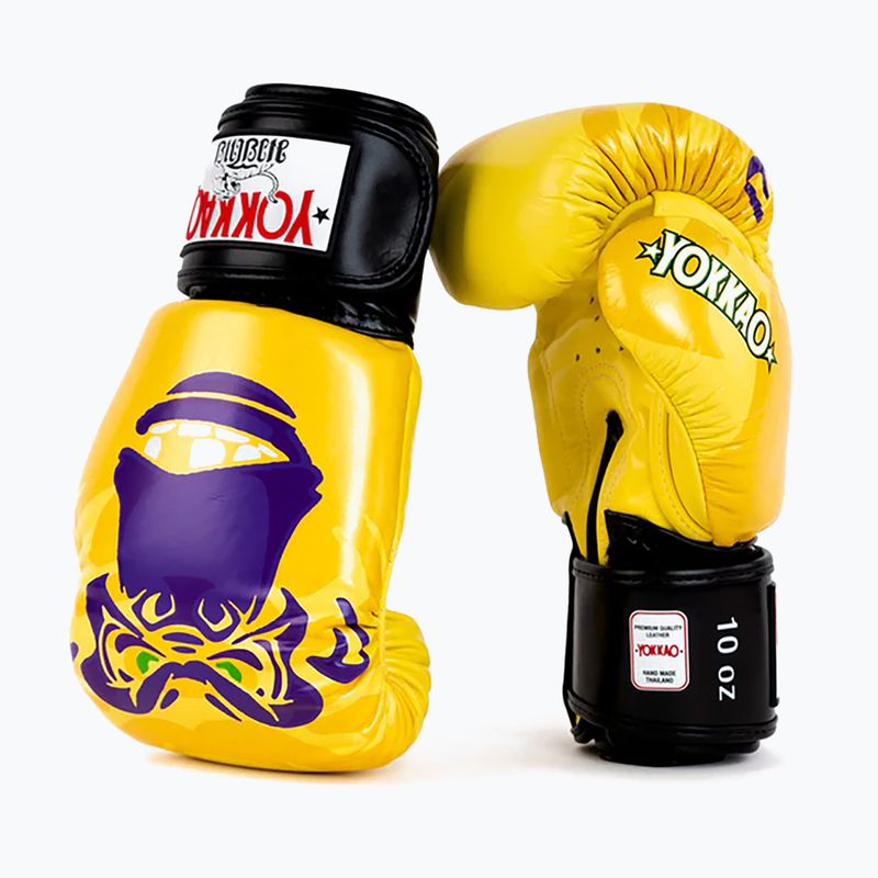 Рукавиці боксерські чоловічі YOKKAO Primate yellow 2