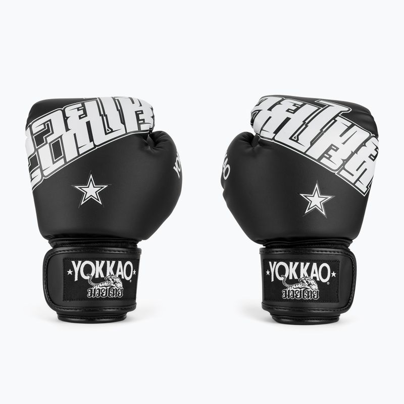 Рукавиці боксерські YOKKAO Lettering Boxing black 2