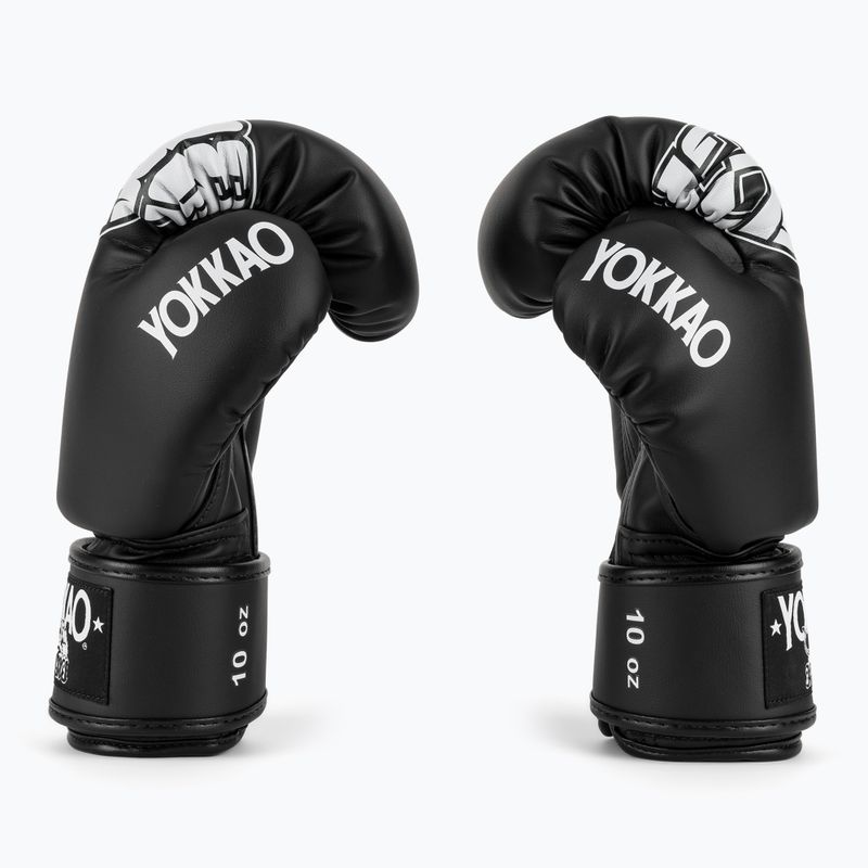 Рукавиці боксерські YOKKAO Lettering Boxing black 4