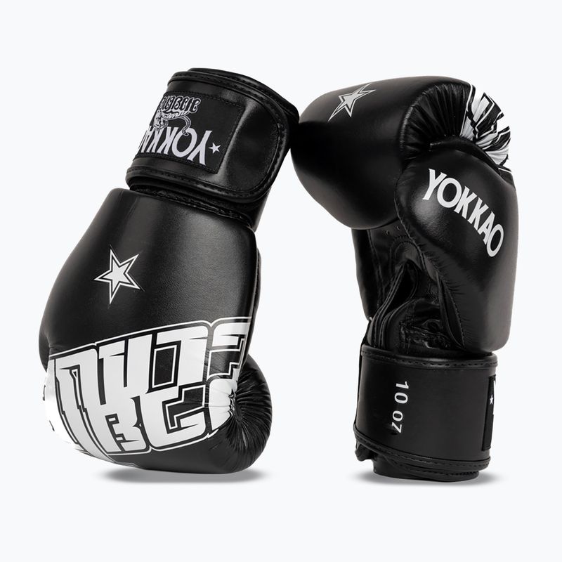 Рукавиці боксерські YOKKAO Lettering Boxing black 2