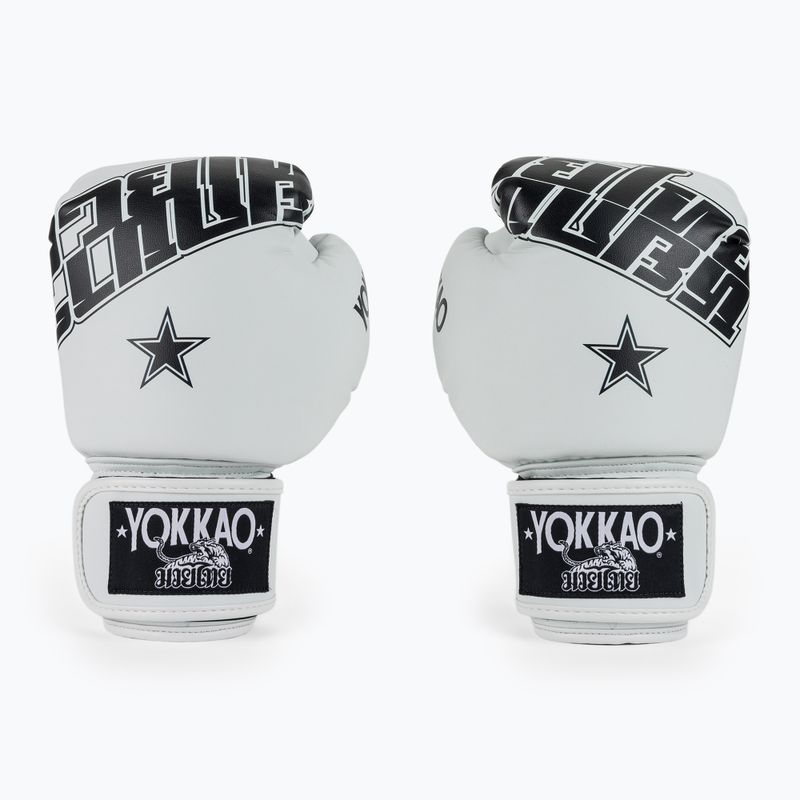 Рукавиці боксерські YOKKAO Lettering Boxing white 2