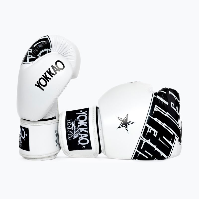 Рукавиці боксерські YOKKAO Lettering Boxing white 3