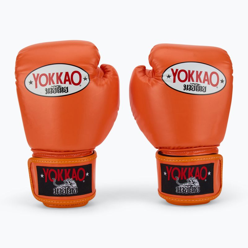 Рукавиці боксерські чоловічі YOKKAO Matrix orange ibis 2