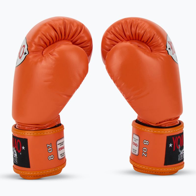 Рукавиці боксерські чоловічі YOKKAO Matrix orange ibis 4