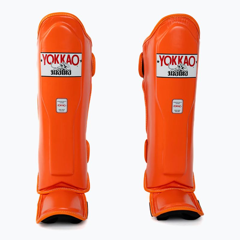 Захист для гомілок та стоп YOKKAO Matrix orange ibis
