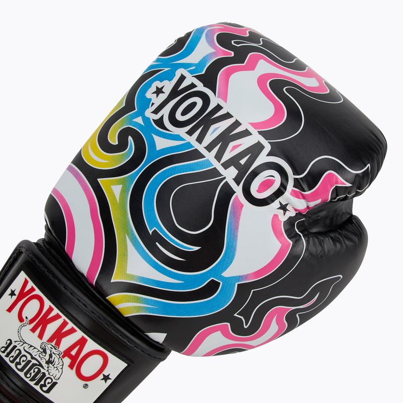 Рукавиці боксерські чоловічі YOKKAO Flames black 5