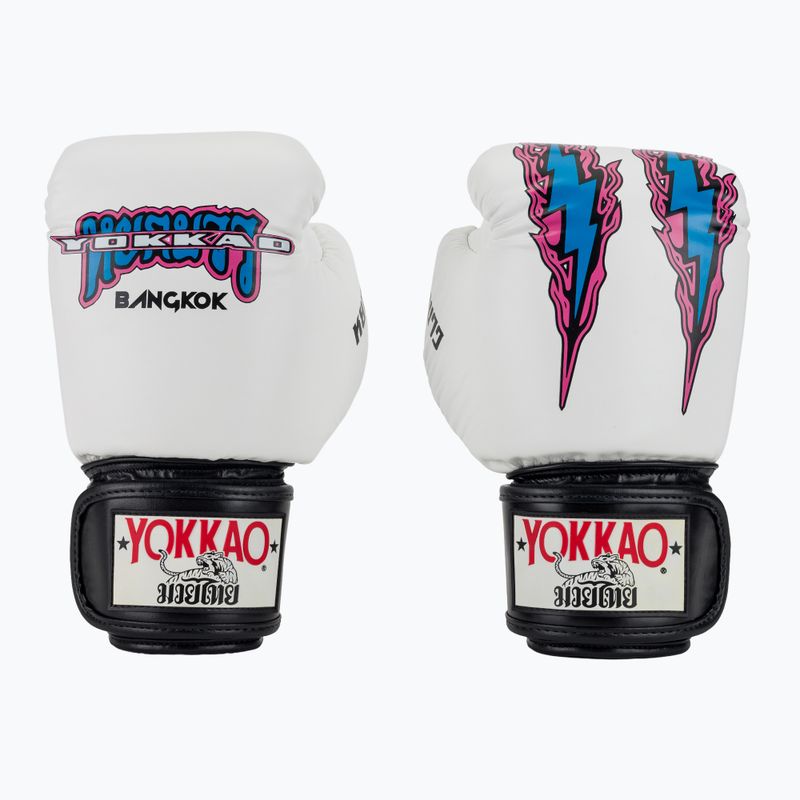 Рукавиці боксерські чоловічі YOKKAO East Club white 2