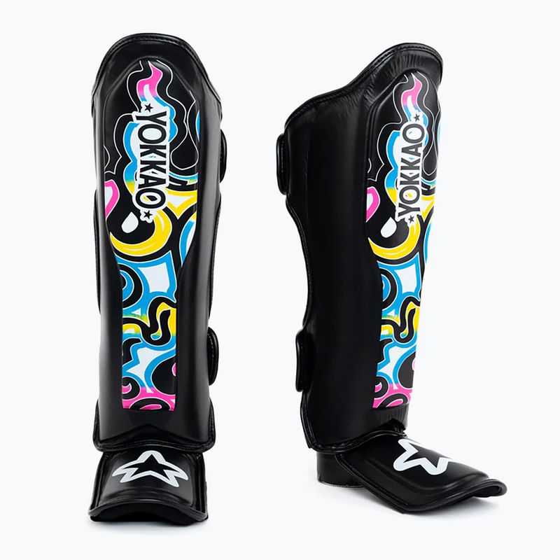 Захист для гомілок та стоп Yokkao Flames black 2