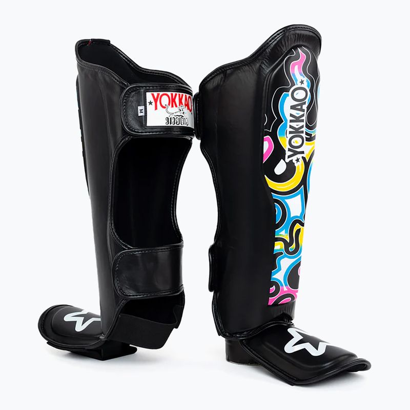 Захист для гомілок та стоп Yokkao Flames black 3