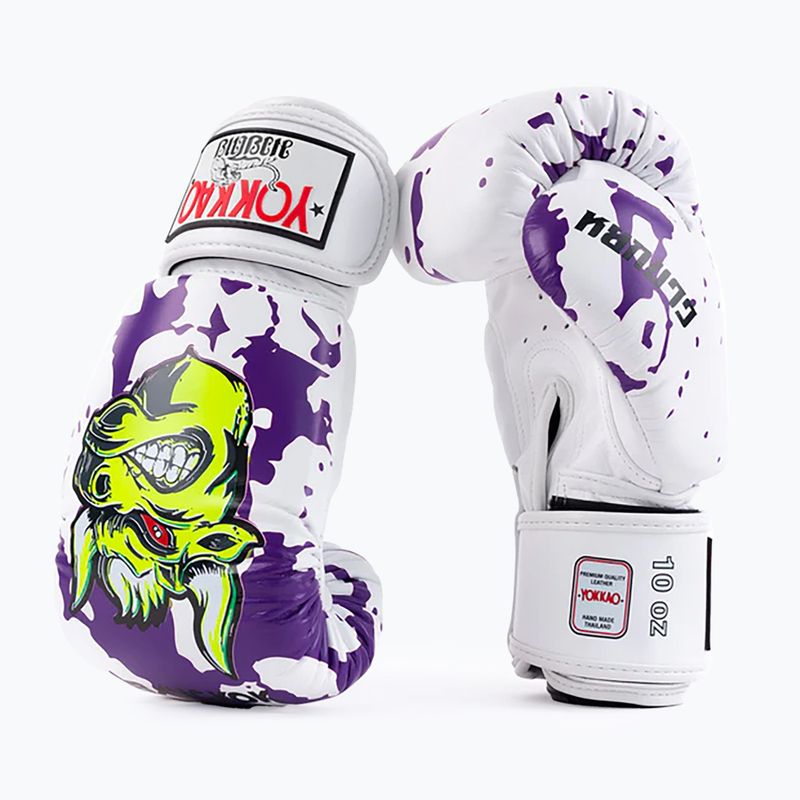 Рукавиці боксерські чоловічі YOKKAO Angry Bull white 8