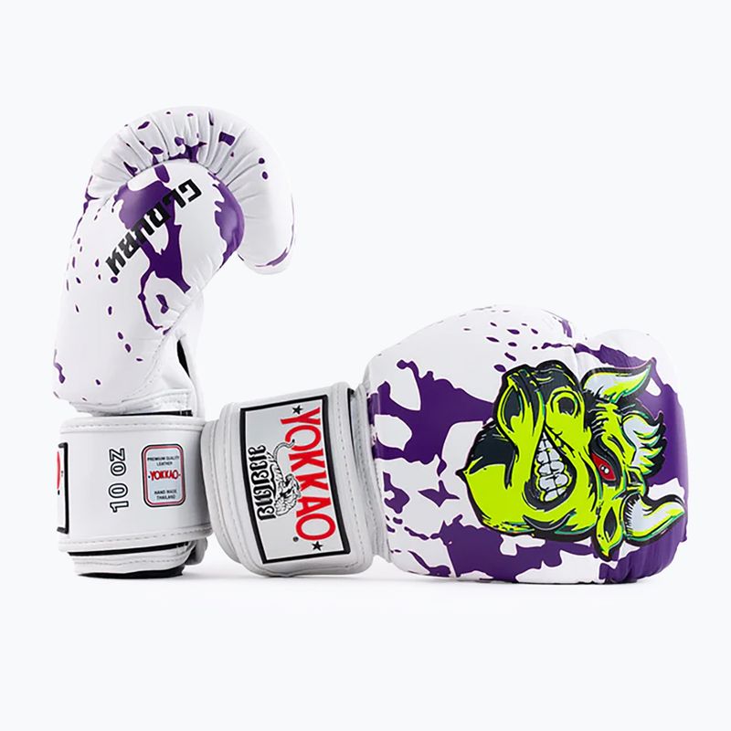 Рукавиці боксерські чоловічі YOKKAO Angry Bull white 9