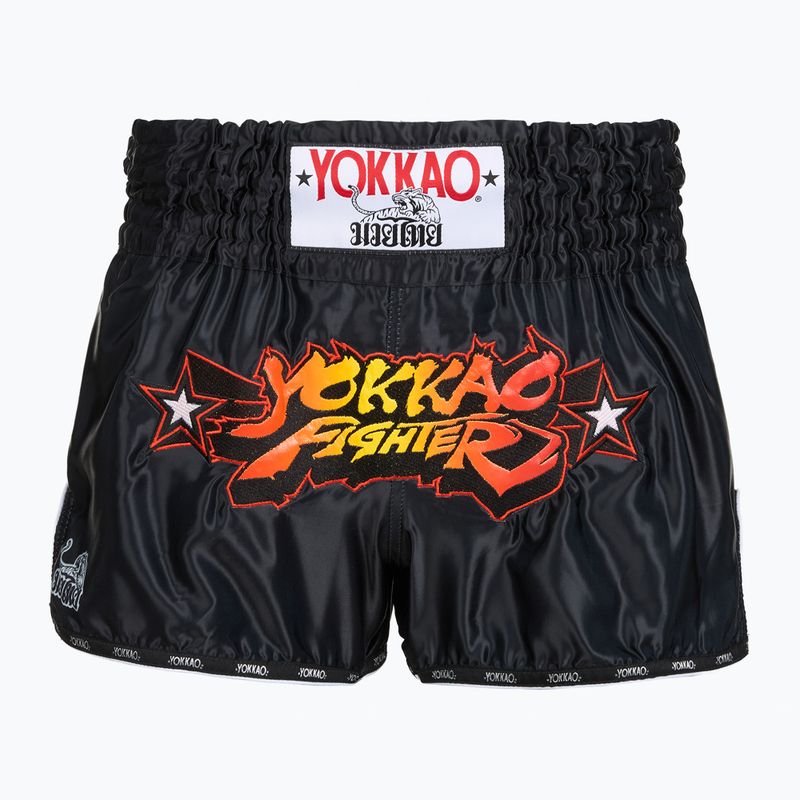 Шорти для тренувань чоловічі YOKKAO Fighter KO Muay Thai black