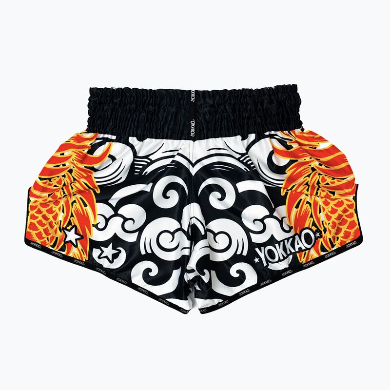 Шорти для тренувань чоловічі YOKKAO Dragon Muay Thai black/white 6