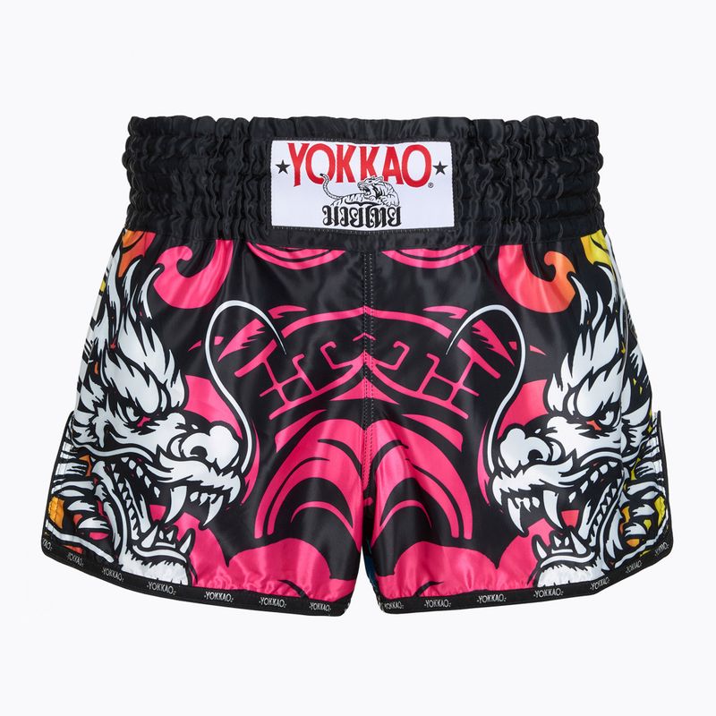 Шорти для тренувань чоловічі YOKKAO Dragon Muay Thai pink/blue