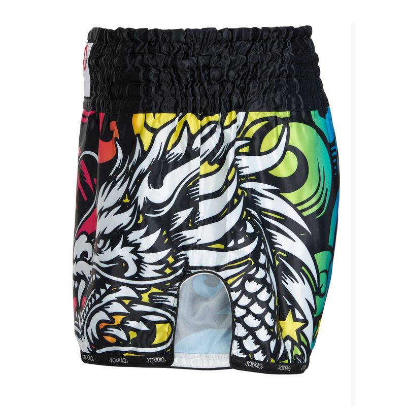 Шорти для тренувань чоловічі YOKKAO Dragon Muay Thai pink/blue 3
