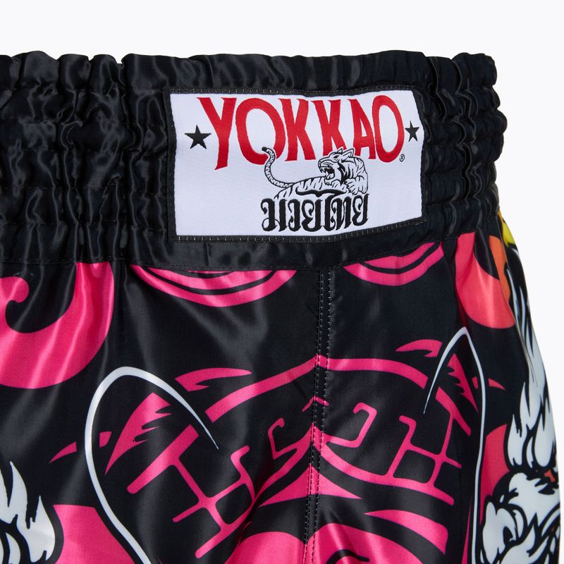 Шорти для тренувань чоловічі YOKKAO Dragon Muay Thai pink/blue 4