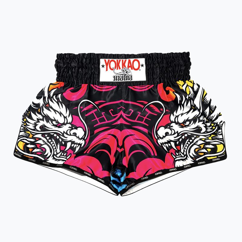 Шорти для тренувань чоловічі YOKKAO Dragon Muay Thai pink/blue 5