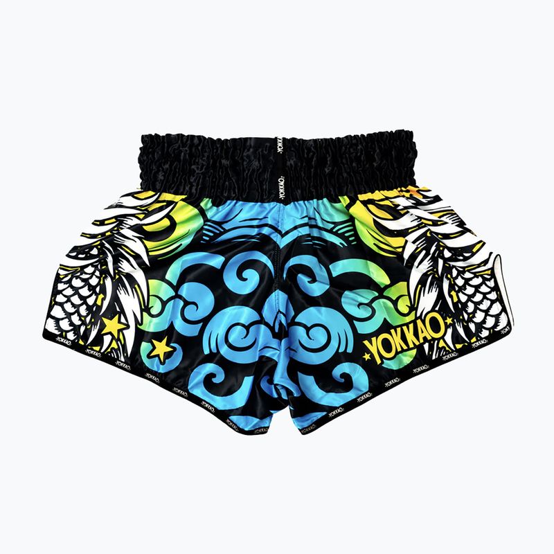 Шорти для тренувань чоловічі YOKKAO Dragon Muay Thai pink/blue 6