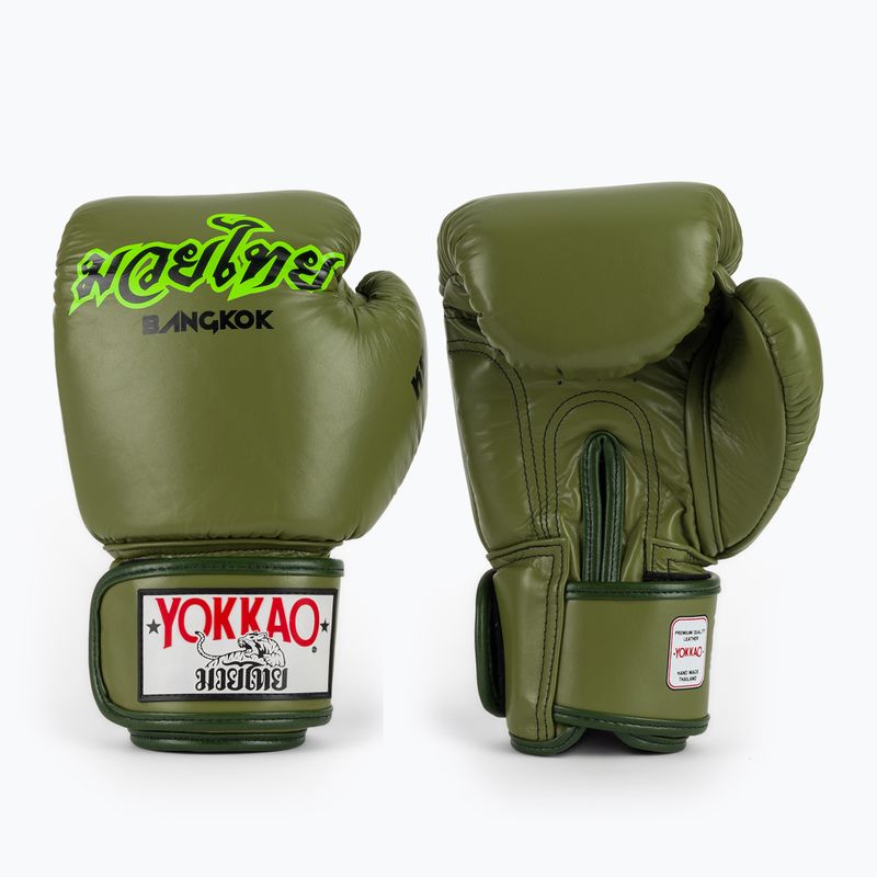 Рукавиці боксерські YOKKAO Late Show Boxing olive