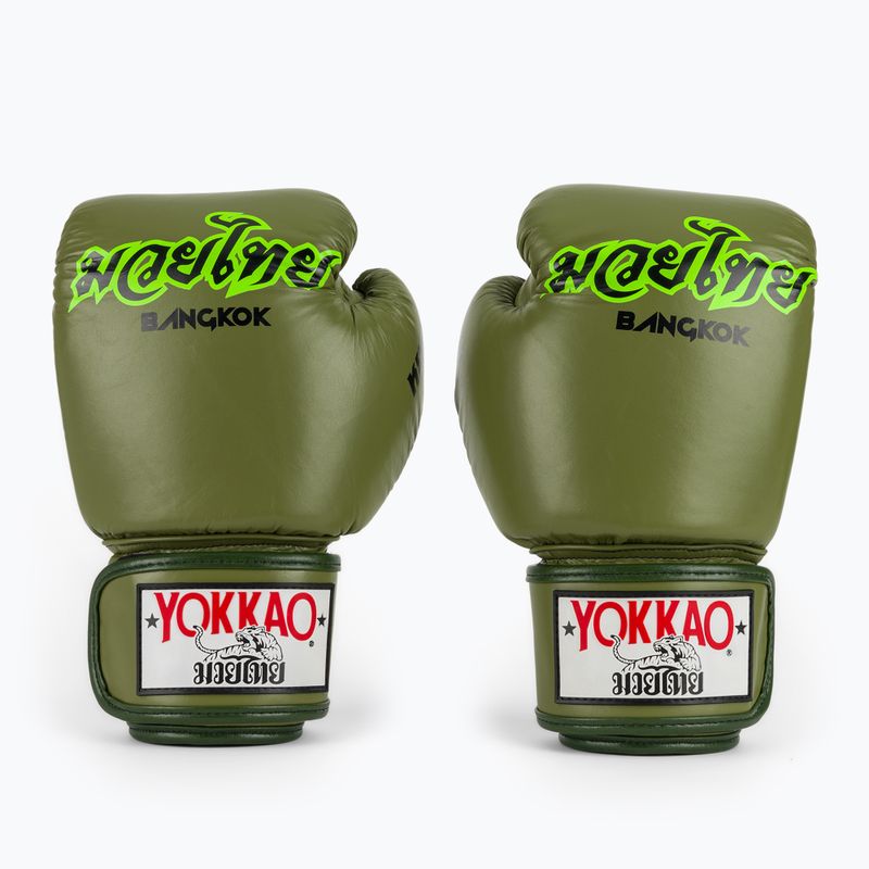 Рукавиці боксерські YOKKAO Late Show Boxing olive 2