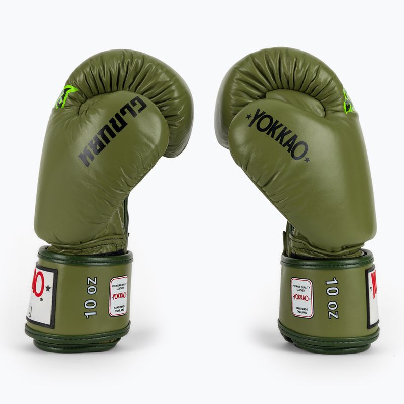 Рукавиці боксерські YOKKAO Late Show Boxing olive 4