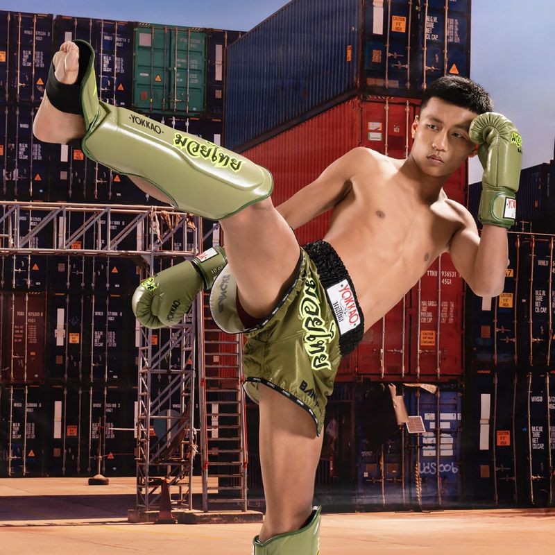 Захист для гомілки та стоп YOKKAO Late Show olive 5