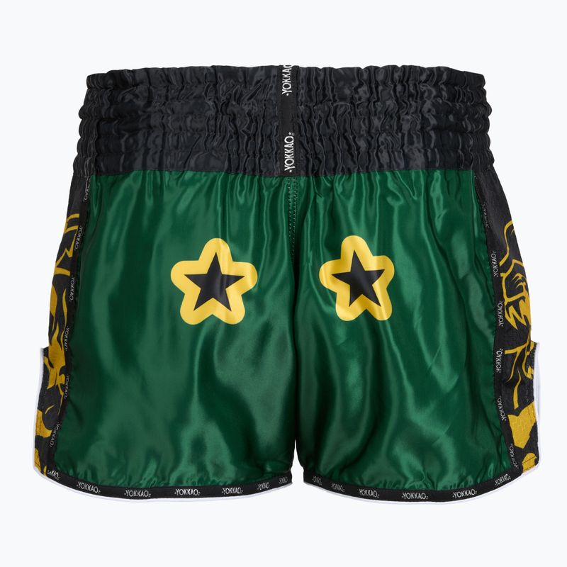 Чоловічі тренувальні шорти YOKKAO Original Muay Thai green 2