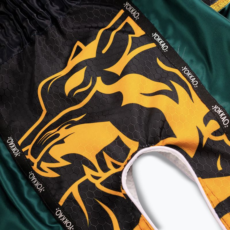 Чоловічі тренувальні шорти YOKKAO Original Muay Thai green 5