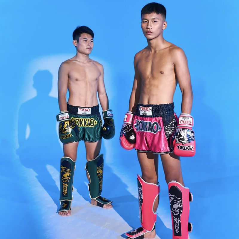 Чоловічі тренувальні шорти YOKKAO Original Muay Thai green 8