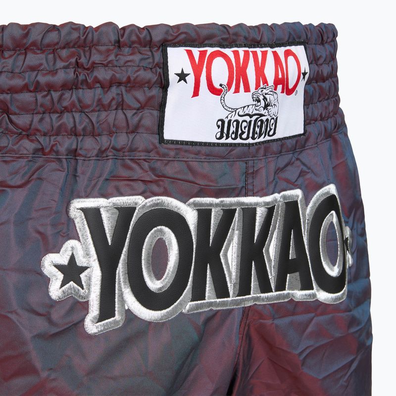 Шорти для тренувань чоловічі YOKKAO Lunar Muay Thai iridescent blue grey 4