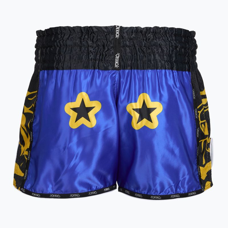 Чоловічі тренувальні шорти YOKKAO Original Muay Thai electric blue 2