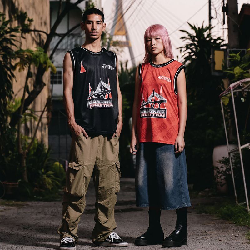 Футболка для тренувань чоловіча YOKKAO Basket Bridge Tank Top red 3