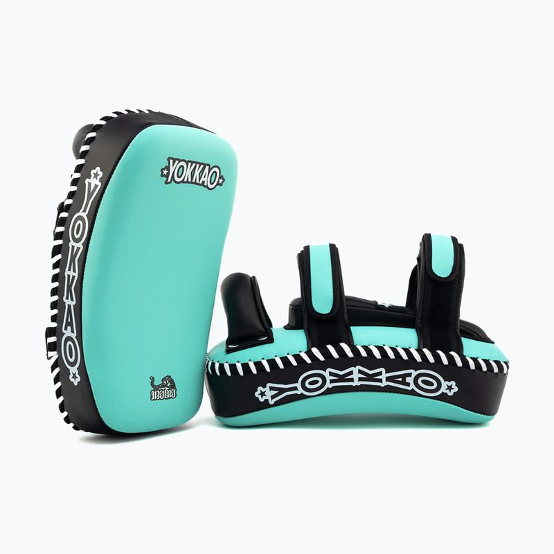 Щитки для тренувань YOKKAO Freestyle Kicking Pads 2 шт. tiffany/black 4