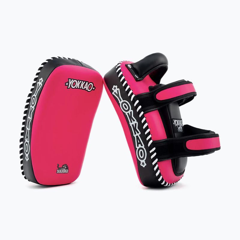 Щитки для тренувань YOKKAO Freestyle Kicking Pads 2 шт. fuchsia/black 3