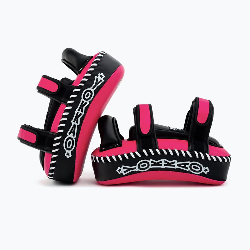 Щитки для тренувань YOKKAO Freestyle Kicking Pads 2 pcs. fuchsia/black 5