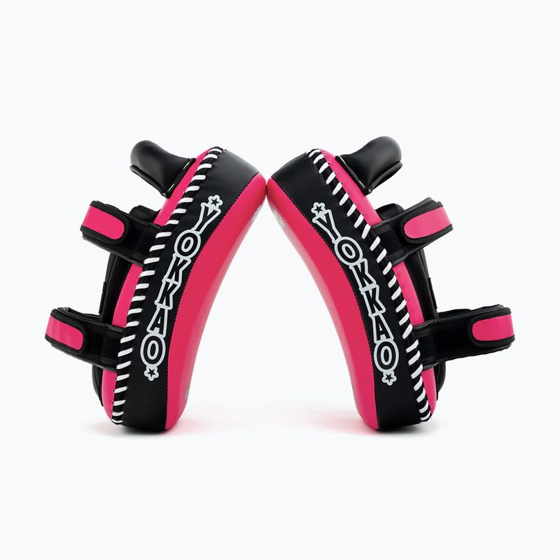 Щитки для тренувань YOKKAO Freestyle Kicking Pads 2 шт. fuchsia/black 6