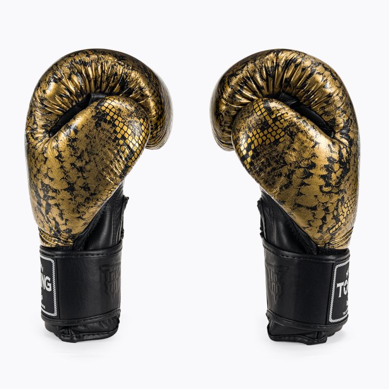 Рукавиці боксерські Top King Muay Thai Super Star Air Snake black/gold 3