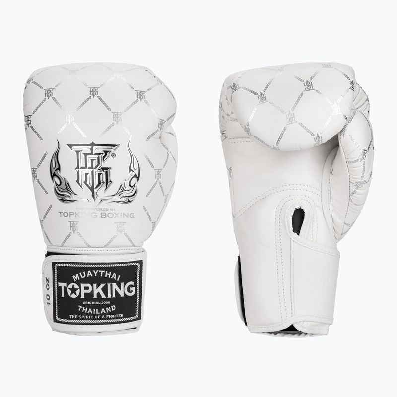 Рукавиці боксерські Top King Boxing Chain white/silver 3