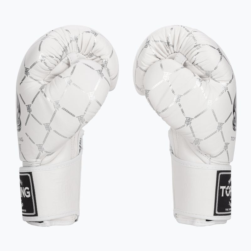 Рукавиці боксерські Top King Boxing Chain white/silver 4